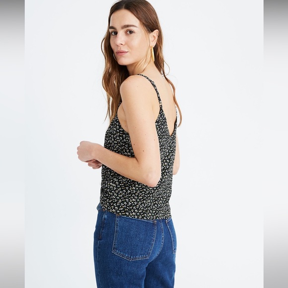 Madewell Button-Down Cami Top in Playground Posies - Picture 2 of 5